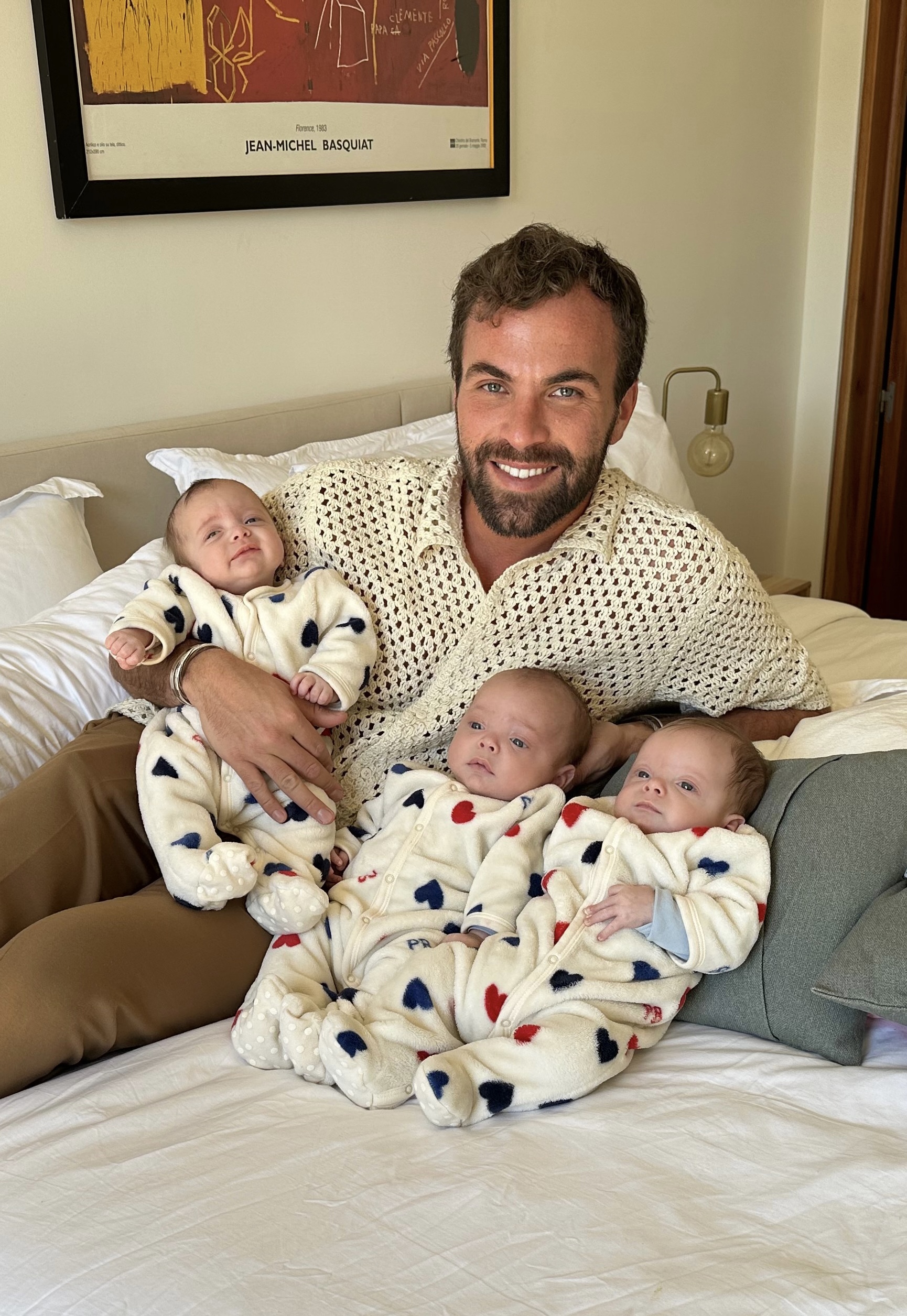 Frédéric Cohen con sus hijos